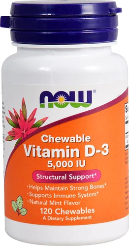 Comprar NOW Foods Chewable Vitamin D-3 Natural Mint -- 5000 IU - 120 Chewables