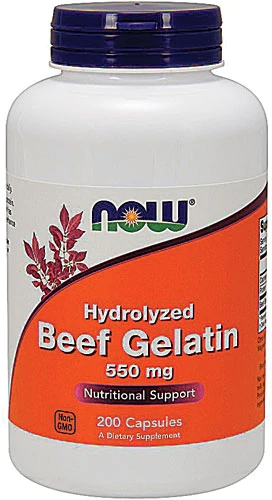 Comprar NOW Foods Hydrolyzed Beef Gelatin -- 550 mg - 200 Capsules
