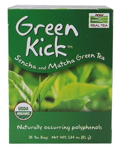 Comprar NOW Foods Real Tea Organic Green Kick™ -- 24 Tea Bags