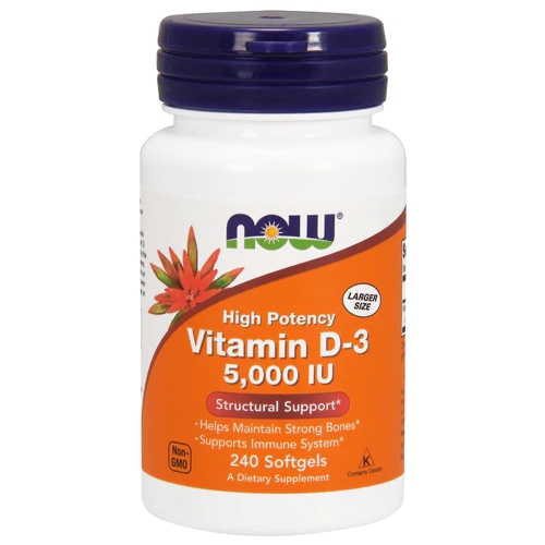Comprar NOW Foods Vitamin D-3 -- 5000 IU - 240 Softgels
