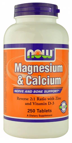 NOW Magnesium & Calcium -- 250 Tablets