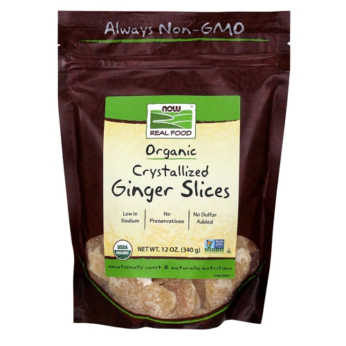 NOW Real Food™ Crystallized Ginger Slices -- 12 oz