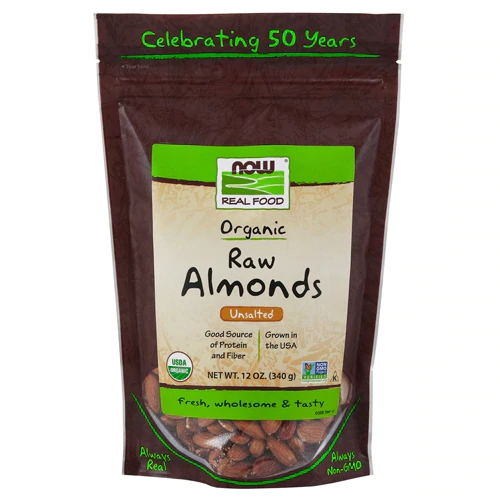 Comprar NOW Real Food Organic Shelled Almonds Raw Unsalted -- 12 oz