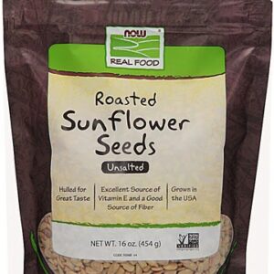 NOW Real Food Roasted Sunflower Seeds Unsalted -- 16 oz