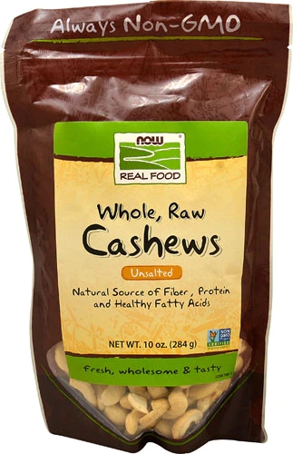Comprar NOW Real Food™ Whole Raw Cashews Unsalted -- 10 oz
