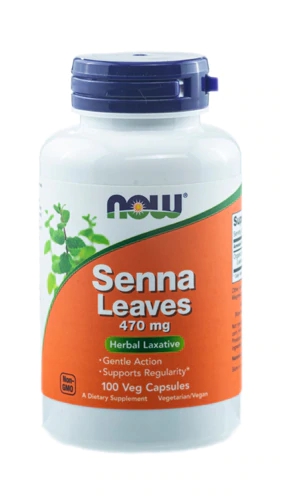 NOW Senna Leaves -- 470 mg - 100 Veg Capsules