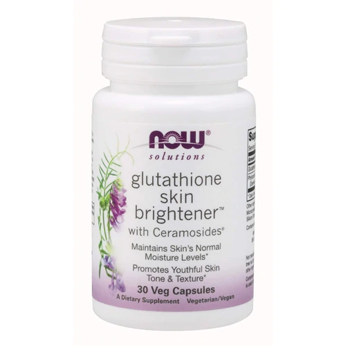 Comprar NOW Solutions Glutathione Skin Brightener™ with Ceramosides® -- 30 Veg Capsules