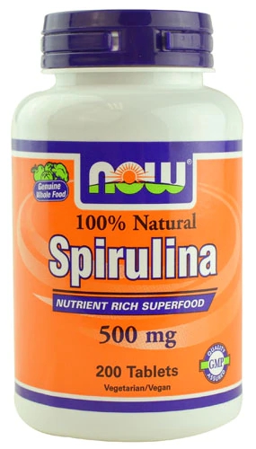 Comprar NOW Spirulina -- 500 mg - 200 Tablets