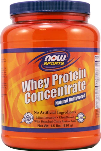 Comprar NOW Sports Whey Protein Concentrate Unflavored -- 1.5 lbs