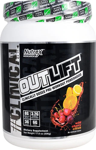 Nutrex Research Outlift Wild Cherry Citrus -- 17.8 oz