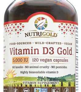 Comprar NutriGold Vitamin D3 Gold™ -- 5000 IU - 120 Vegan Capsules