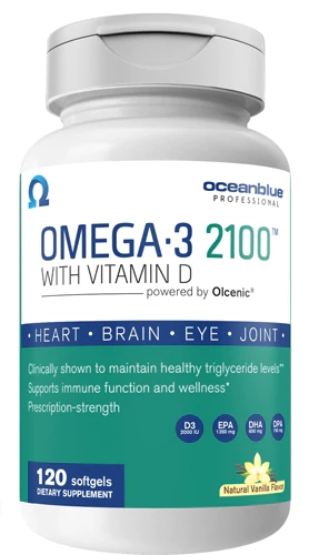Oceanblue Professional Omega-3 2100™ with Vitamin D Natural Vanilla -- 120 Softgels