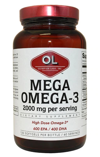 Olympian Labs Mega Omega-3 Fish Oils -- 120 Softgels