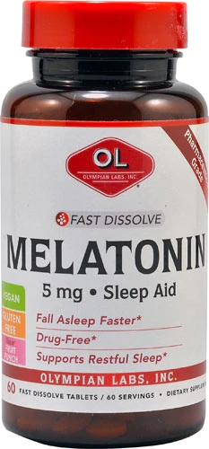 Comprar Olympian Labs Melatonin Fast Dissolve Fruit Punch -- 5 mg - 60 Fast Dissolve Tablets