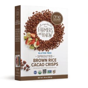 Comprar One Degree Organic Foods Sprouted Brown Rice Cacao Crisps Cacao -- 10 oz