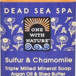 One With Nature Dead Sea Spa Mineral Soap Sulfur & Chamomile -- 7 oz