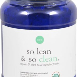 Ora So Lean & So Clean Organic & Plant-Based Superfood Protein Theobroa Cacao -- 20 Servings
