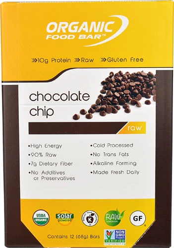 Comprar Organic Food Bar Raw Bar Chocolate Chip -- 12 Bars