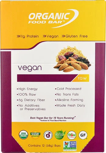 Comprar Organic Food Bar Raw Vegan Bar -- 12 Bars
