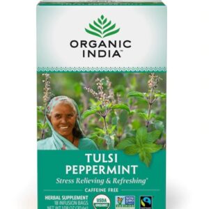 Organic India Tulsi Tea Peppermint -- 18 Tea Bags