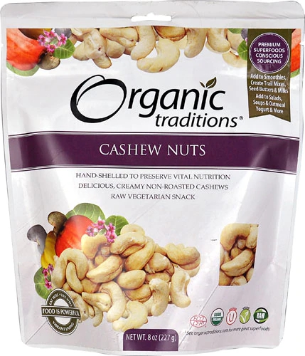 Comprar Organic Traditions Cashew Nuts -- 8 oz