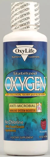 Oxylife Oxygen with Colloidal Silver and Aloe Vera Mountain Berry -- 16 fl oz