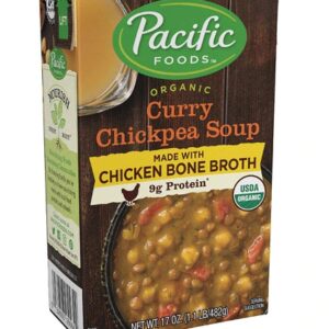 Pacific Foods Chicken Bone Broth Soup Curry Chickpea -- 17 oz