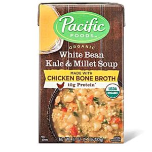 Pacific Foods Chicken Bone Broth Soup White Bean Kale & Millet -- 17 oz
