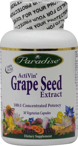 Paradise Herbs ActiVin® Grape Seed Extract -- 30 Vegetarian Capsules