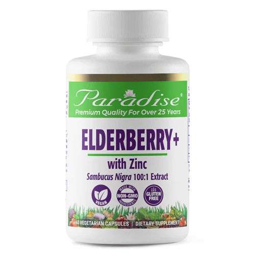 Comprar Paradise Herbs Elderberry + with Zinc -- 60 Vegetarian Capsules