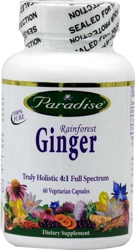 Paradise Herbs Rainforest Ginger -- 60 Vegetarian Capsules