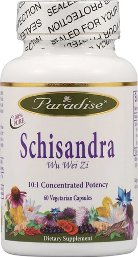 Paradise Herbs Schisandra -- 60 Vegetarian Capsules