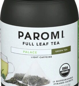 Paromi Tea Full Leaf Tea Palace Green Tea -- 15 Biodegradable Pyramid Sachets