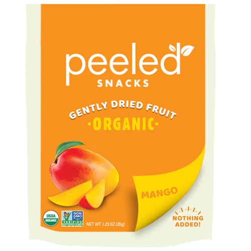 Peeled Snacks Organic Dried Fruit Mango -- 1.23 oz