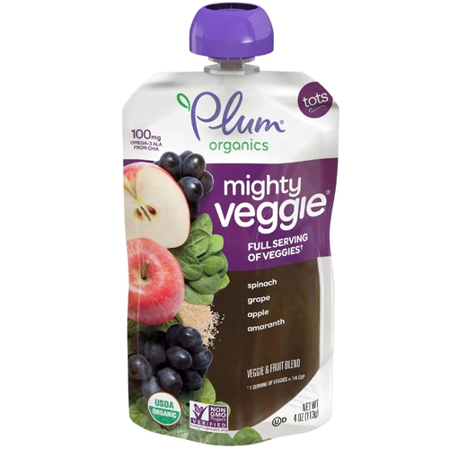 Comprar Plum Organics Mighty® Veggie For Tots Spinach Grape Apple Amaranth -- 4 oz Each / Pack of 6