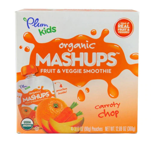 Comprar Plum Organics Plum Kids™ Organic Mashups™ Fruit & Veggie Smoothie Carroty Chop -- 4 Pouches