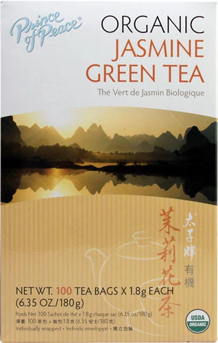 Prince of Peace Organic Jasmine Green Tea -- 100 Tea Bags