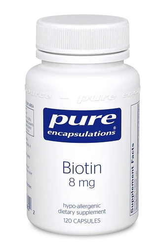 Pure Encapsulations Biotin -- 8 mg - 120 Capsules