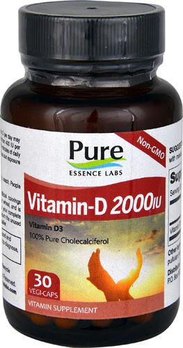 Comprar Pure Essence Labs Vitamin-D 2000 IU™ -- 30 Vegi-Caps