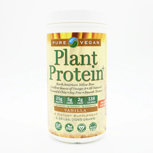 Comprar Pure Vegan Plant Protein + with Chia & Flax Vanilla -- 2.34 lbs