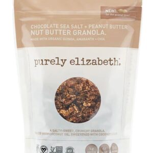 Purely Elizabeth Nut Butter Granola Chocolate Sea Salt + Peanut Butter -- 10 oz