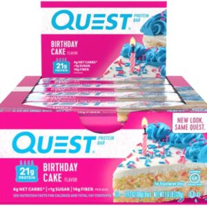 Quest Nutrition Quest Protein Bar Birthday Cake -- 12 Bars