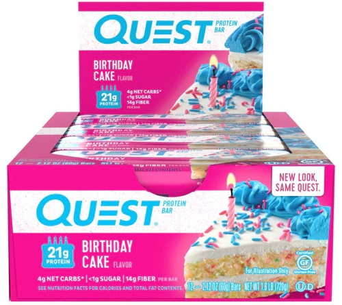 Quest Nutrition Quest Protein Bar Birthday Cake -- 12 Bars