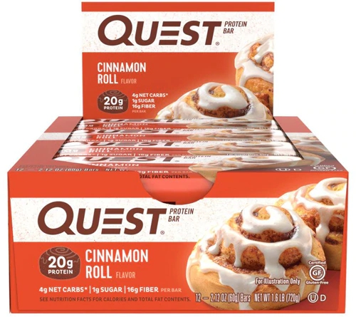 Comprar Quest Nutrition QuestBar Protein Bar Cinnamon Roll -- 12 Bars