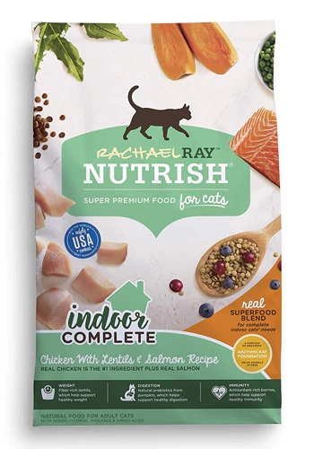 Comprar Rachael Ray Nutrish Indoor Complete Natural Dry Cat Food Chicken with Lentils & Salmon Recipe -- 14 lbs