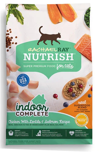 Comprar Rachael Ray Nutrish® Indoor Complete Super Premium Food For Cats Chicken with Lentils & Salmon Recipe -- 3 lb