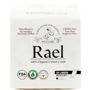 Rael Organic Cotton Regular Panty Liner -- 20 Pads