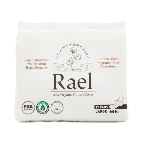 Comprar Rael Organic Ultra Thin Pads Super Absorbent Large - Fragrance Free -- 12 Pads