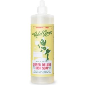 Rebel Green Super Deluxe Dish Soap Peppermint & Lemon -- 16 fl oz