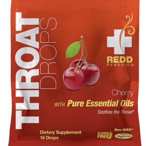 Redd Remedies Throat Drops Cherry -- 16 Drops